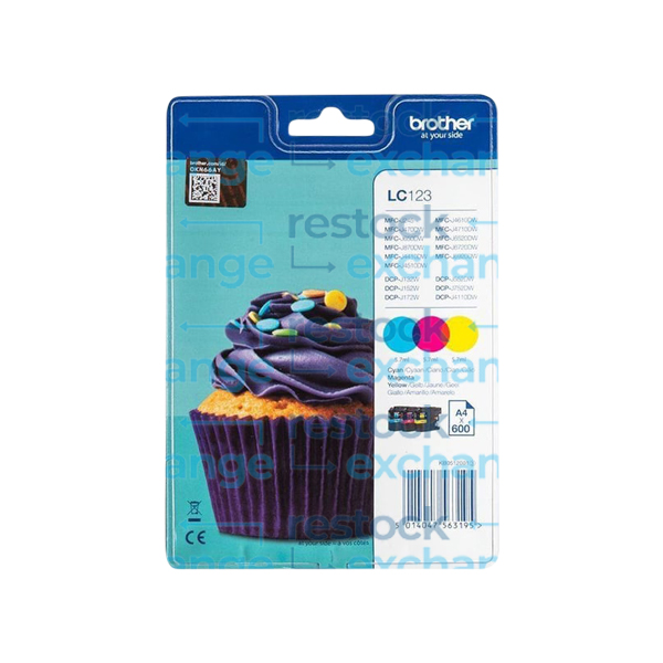 Brother LC123RBWBP CMY Ink Cartridge