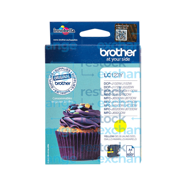 Brother LC123Y Yellow Ink Cartridge