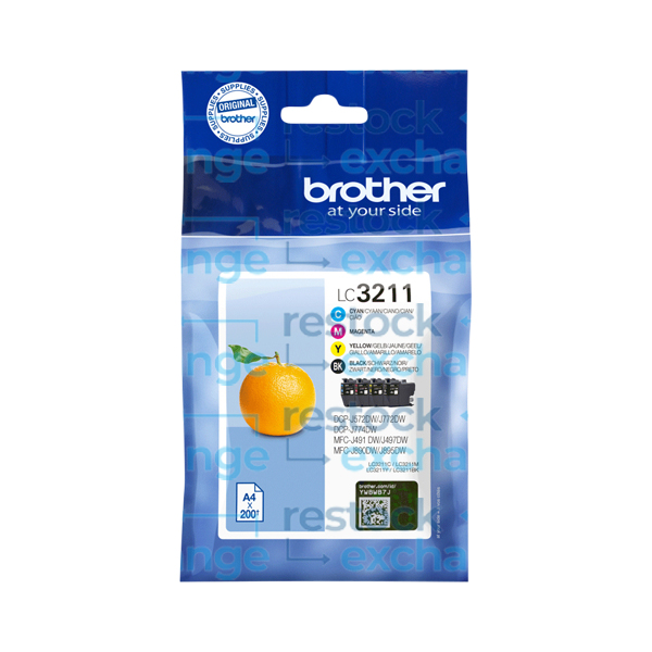 Brother LC3211 Multipack - Full Set of 4 Ink Cartridges - LC3211VAL