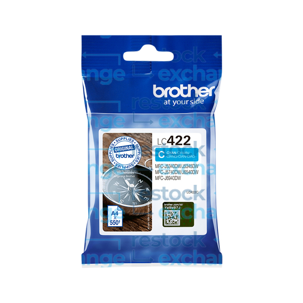 Brother LC422C Cyan Ink Cartridge