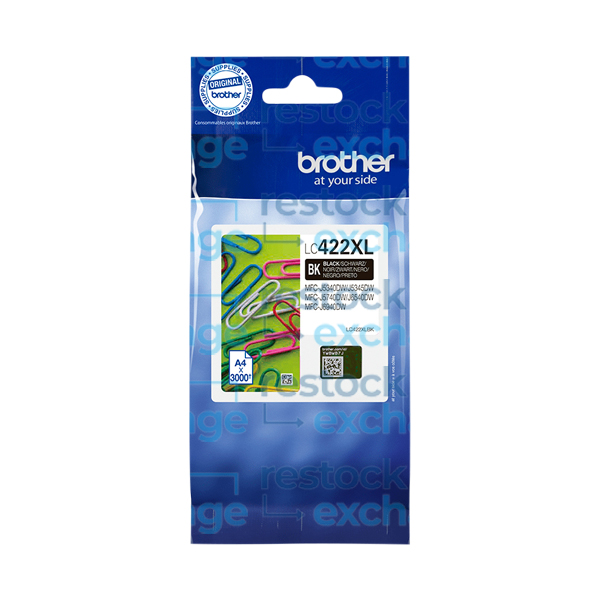 Brother LC422XLBK Black H/C Ink Cartridge