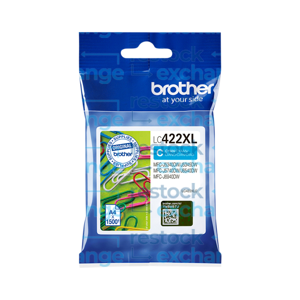 Brother LC422XLC Cyan H/C Ink Cartridge