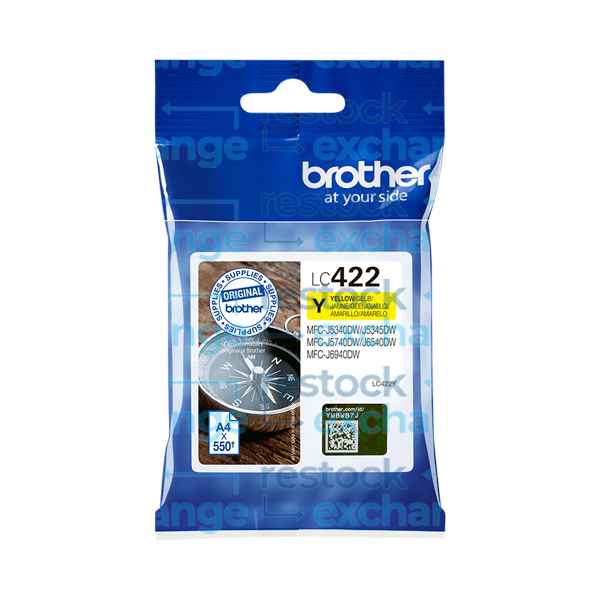 Brother LC422Y Yellow Ink Cartridge