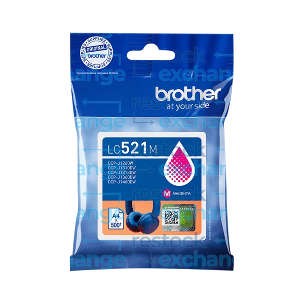 Brother LC521M Magenta Ink Cartridge