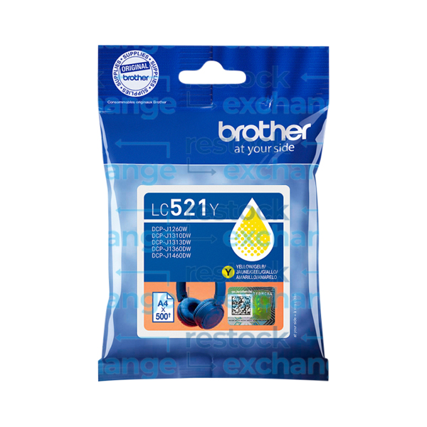 Brother LC521Y Yellow Ink Cartridge