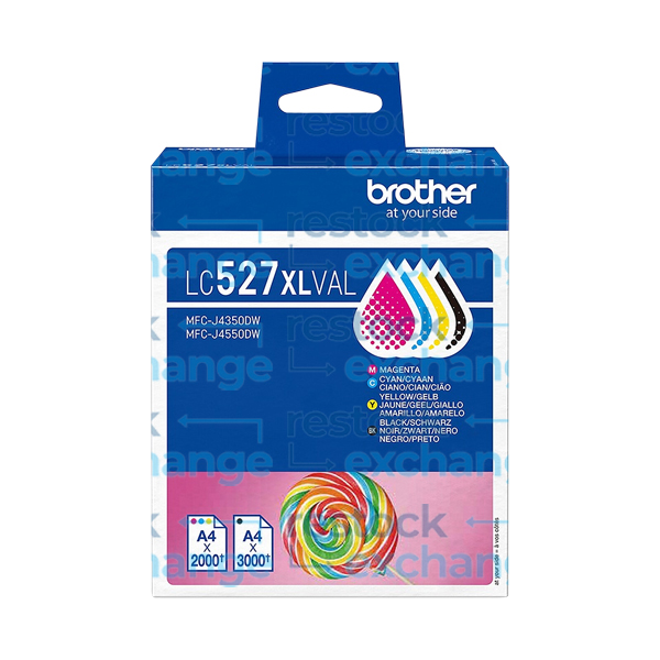 Brother LC527XLVAL CMYK H/C Ink Cartridge